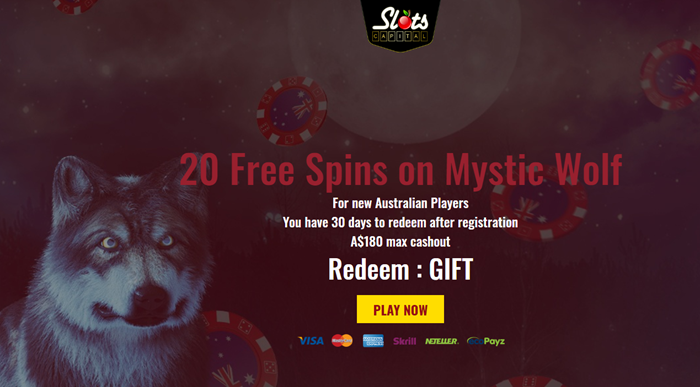 Slots Capital 20 Free Spins Australia - No Deposit Bonus