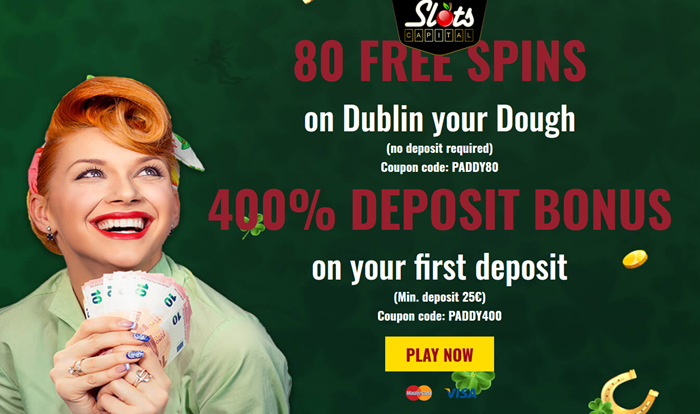 Slots Capital Ireland 80 Free Spins on Dublin your Dough - No Deposit Bonus (IE)