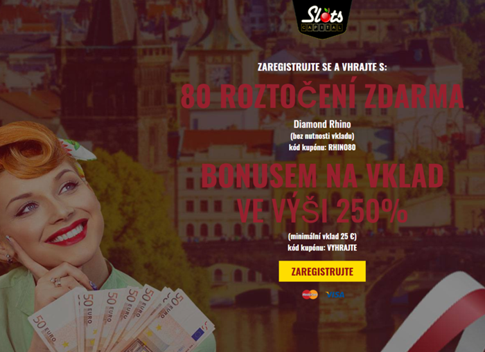 Slots Capital Czech: 80 Free Spins on Diamond Rhino – No deposit Bonus